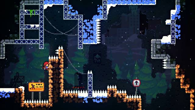 escenario de mapa con pinchos en el videojuego Celeste