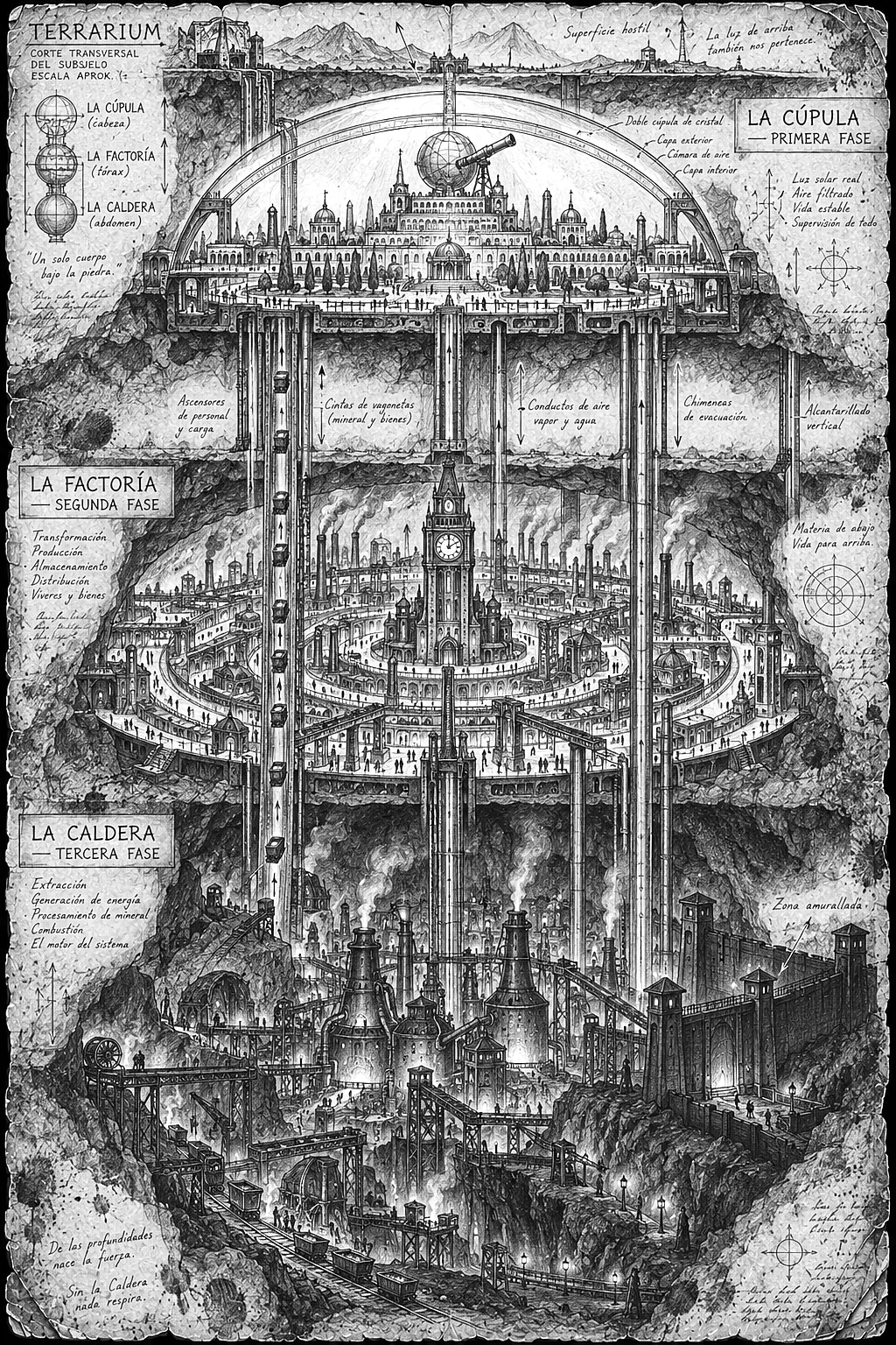 Mapa del mundo de Terrarium de Nefta Nervo