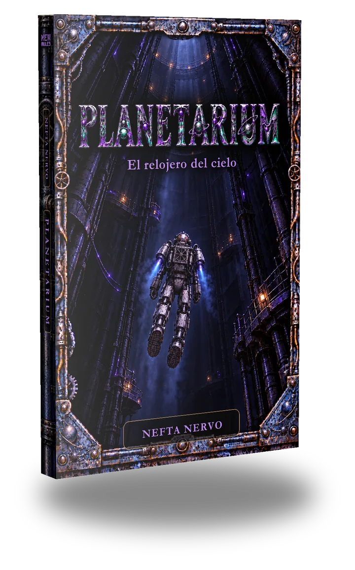 Portada de Planetarium: El relojero del cielo, de Nefta Nervo (en desarrollo)