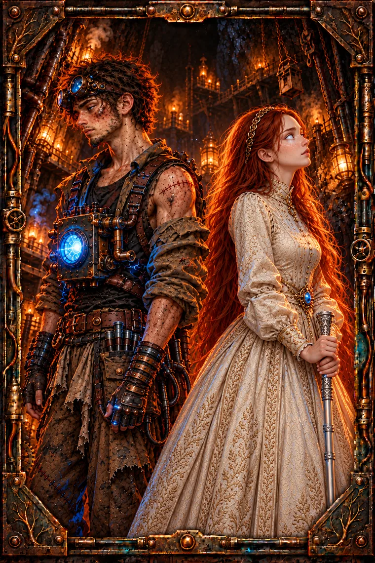 Scroch e Ixia, protagonistas de Terrarium, novela steampunk de Nefta Nervo