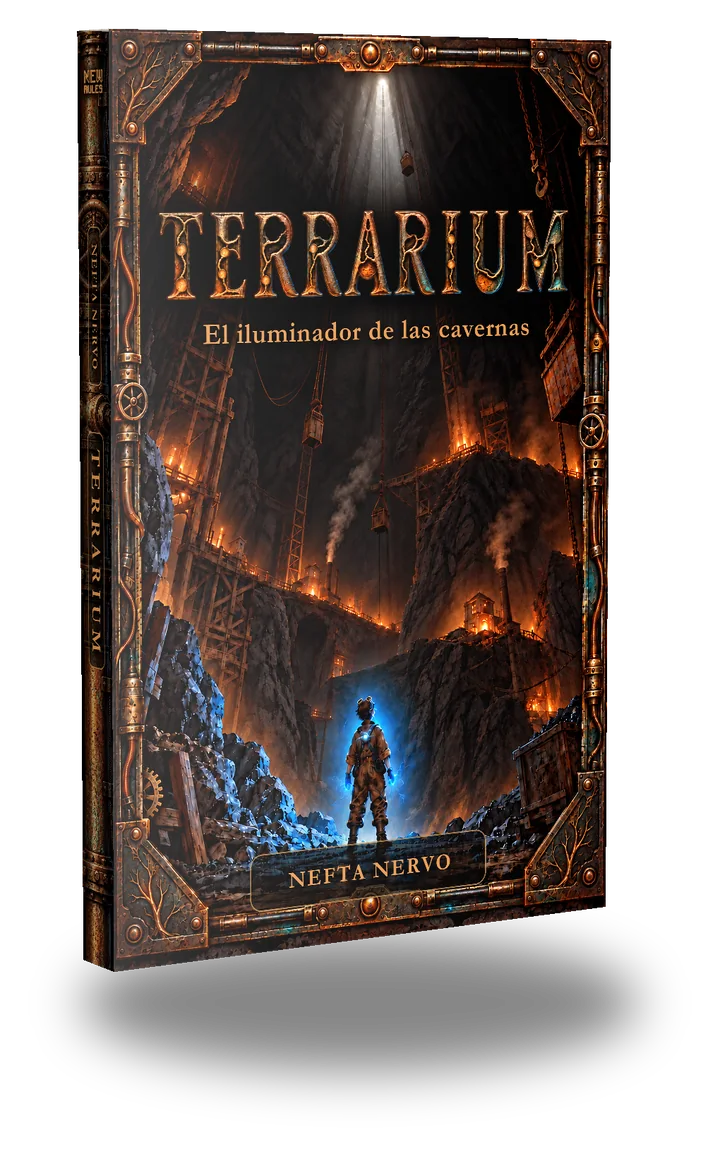 Portada de Terrarium: El iluminador de las cavernas, de Nefta Nervo